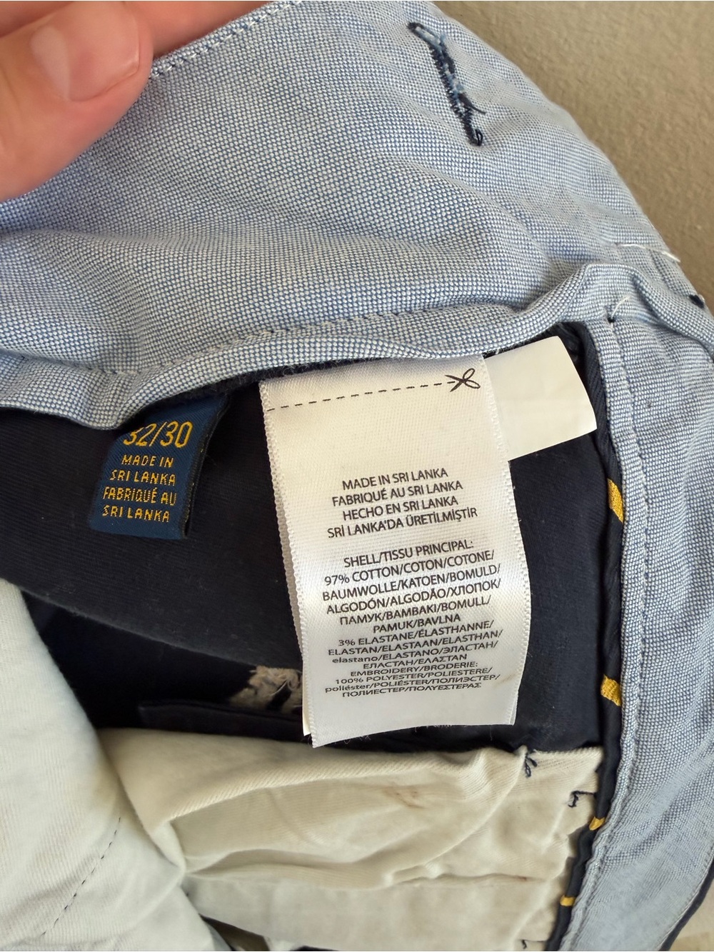 Polo by Ralph Lauren Navy Embroidered Pants - Picture 3 of 6